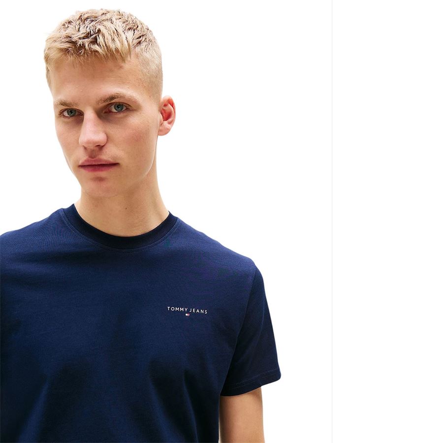 T-shirt manica corta  slim fit con logo da uomo Tommy Jeans | DM0DM21188C1G
